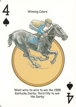2006 Hero Decks Derby Deck Playing Cards #4♠ Winning Colors Front